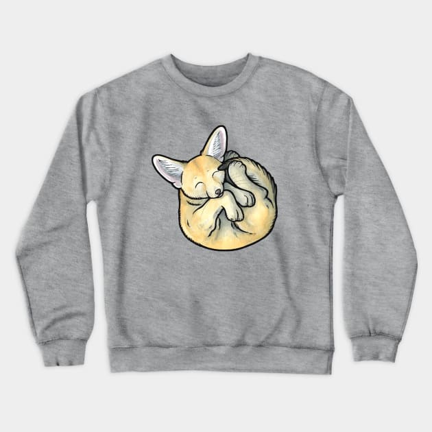 Fennec fox cub Crewneck Sweatshirt by animalartbyjess